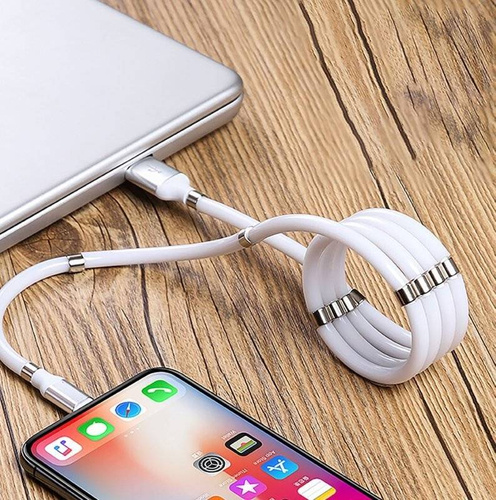 Leicht aufrollbares USB-Kabel für schnelles Aufladen | Quick Charge 3.0 | SN01-1M-Micro-White