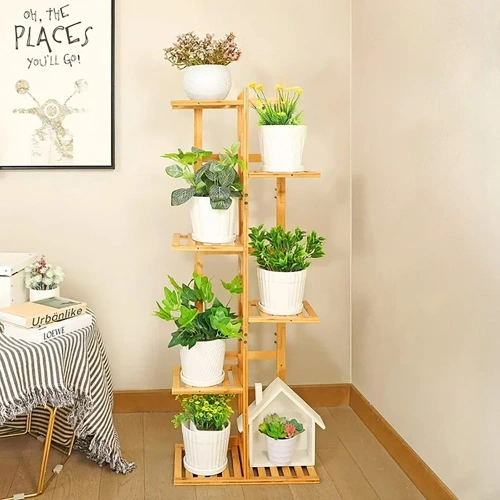 Bambus Blumenregal, Blumenständer | 7 Regale, 103cm | MHJ-S06