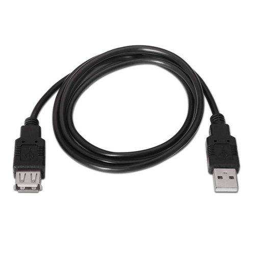 USB-Verlängerungskabel | Stecker männlich + weiblich | 1,5 Meter | EU2.0-1.5M-Schwarz