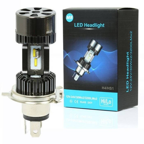 H4 M8 LED-Lampe Toshiba SMD 3030