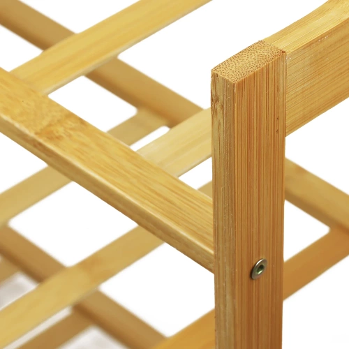 Holzschuhschrank mit drei Regalen | Ökologischer, stabiler Organizer für den Flur | Regal, Schuhständer | NML-685