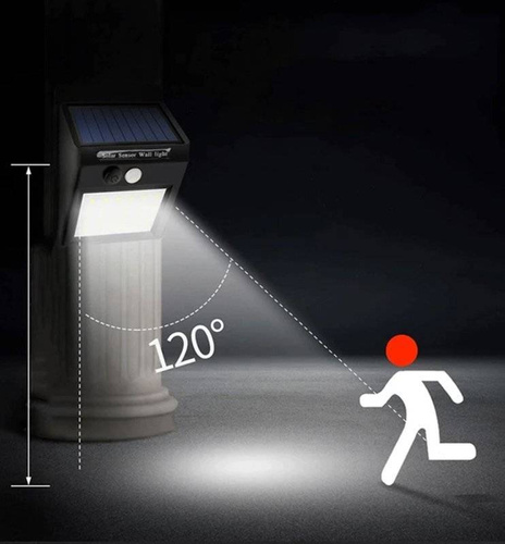 Solarleuchte mit LED und Bewegungs- und Dämmerungssensor | 30 LED-Lampen | SSL-30LED