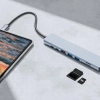 USB-C Hub mit 2x USB-A + 2x USB-C + SD + TF + HDMI + LAN | Adapter, Typ C 8-in-1 Splitter | HUB