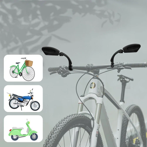 Lenkerspiegel-Set | Universal, drehbar, geeignet für Fahrrad und E-Scooter, Rückspiegel | HSJ-210