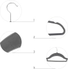 Samt-Kleiderbügel | Kleiderbügel-Set für den Schrank | HLD-Z08