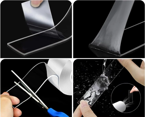 Doppelseitiges Mehrzweck-Klebeband | transparentes Nano-Klebeband | NT-L5M-TS