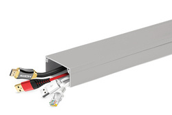 Kabelkanal-Abdeckleiste für AV-Geräte, Kabelkanal, Abdeckung | Selbstklebendes Band 3M | 2 Meter, 40x20mm, grau | ZXC-20-2M