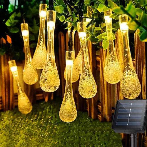 Solar-Gartenlichterkette LED | 6 Meter, 40 LED-Lampen | SDC-S40LED-6M