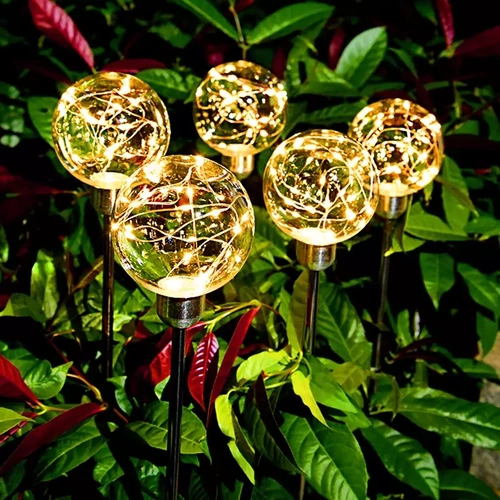 Solar Gartenlampe LED Kugel | 66 cm, 600 mAh | FLD-29-W
