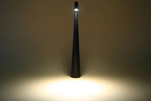 Tischleuchte | 43 cm | kabellose Nachttischleuchte mit integriertem Akku, Touch-Bedienung | schwarz | HMS-455-BLACK