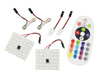 RGB-LED-Panel-Kit | 2 LED-Panels 36 SMD 5050 RGB | Farbfernbedienung | C5W- und W5W-Adapter