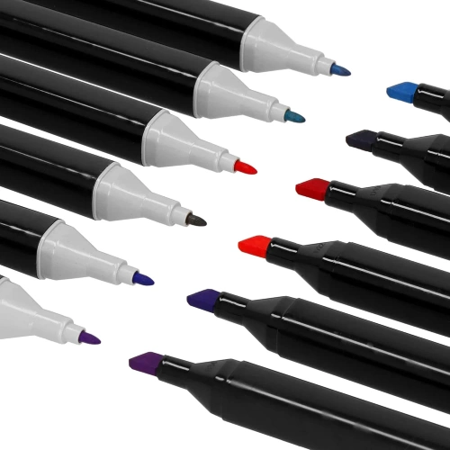 Bunte Filzstifte | Doppelseitige Marker | Marker-Set in Tasche | SMP-60PCS