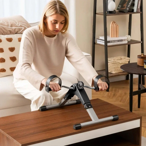 Mini-Heimtrainer mit einstellbarem Widerstand und LCD-Zähler | Faltbares Reha-Fahrrad für Arme und Beine | Rotor | DH-301