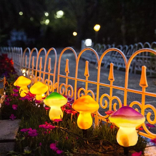 Garten Solar-LED-Lampe Pilze 3 Stück | 22 cm, 600 mAh | FLD-19-W