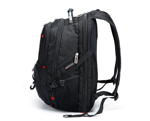 Multifunktionaler, großer Rucksack mit Laptopfach | 40l, USB- und Mini-Jack 3,5"-Anschluss, ballistisches Nylon 1680D | schwarz | BR10