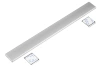 Möbellicht mit Bewegungssensor | Kabellose Nachtlampe mit Sensor | LED-Unterschrankleuchte 40 cm | HSL-S40CM-SILVER