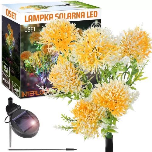 Solarblume | Solar-LED-Gartenlaterne Oset | 65 cm, 600 mAh | FLD-14-GELB