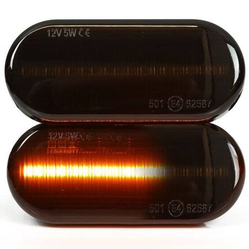 LED-Seitenblinker | Rauchglasabdeckung | dynamisch | VW Bora, Golf 3 4, Passat, Lupo, Polo, Sharan, Vento, T5 | PL1812CB2-D