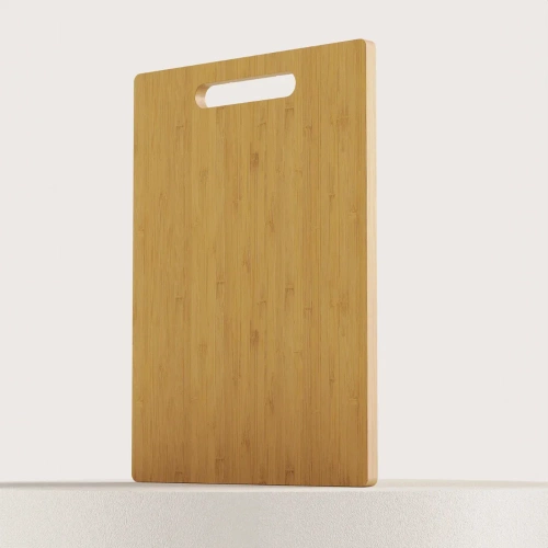 Schneidebrett aus Bambus | robuste Ausführung mit Griff | QCB-2822