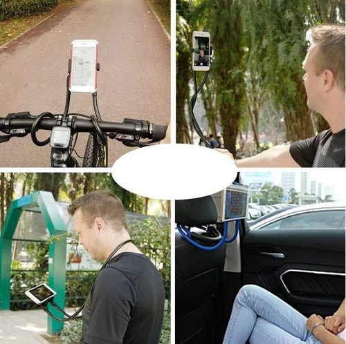 Universaler Ständer | Halterung für Hals / Selfie-Stick für Telefon | N005-Schwarz