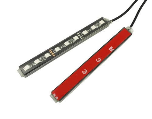 RGB-LED Innenbeleuchtung Auto | Ambientebeleuchtung Auto Atmosphäre Licht | Wasserdicht | Strip mit Zigarettenanzünder | 4x LED-Streifen 9 LEDs 5050 | IR-Fernbedienung