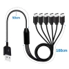 USB-Kabel 1,5m 6-in-1 | Multifunktionales Datenübertragungskabel | USB-TPC-6in1-150CM