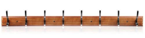 Holzkleiderbügel | Wandgarderobe | Kleiderbügel mit 16 Haken | HG-80CM-WOOD