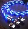 3-in-1 2M | Leuchtendes magnetisches Ladekabel für Telefon mit 3 Anschlüssen | AM67