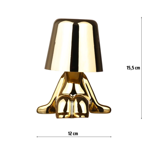 Moderne Tischlampe mit Touch-Bedienung | Nachtlicht mit eingebautem Akku | HJA23-H-GOLD