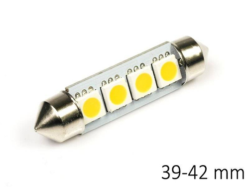 LED-Autolampe C5W 4 SMD 5050 WARM
