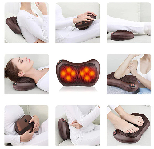 Massagekissen | Shiatsu-Massager | 2 Köpfe, 8 Massagekugeln | PW-808