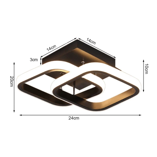 Moderne Deckenleuchte | Plafond | LED | RLS-N16W-B