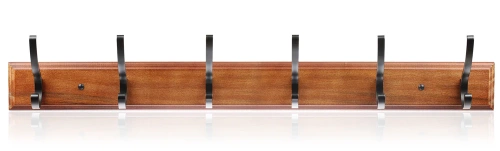 Holzkleiderständer | Wandgarderobe | Garderobenhaken mit 12 Haken | HG-60CM-WOOD