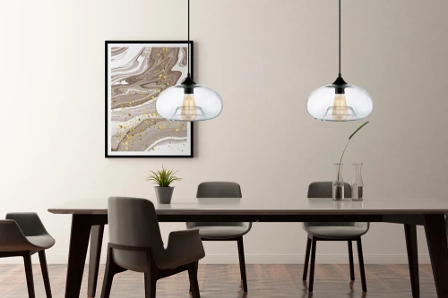 Moderne Glas-Hängeleuchte | Transparent | GB-D28-TP