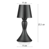 Kabellose Nachtlampe mit eingebautem Akku | Stilvolle Tischlampe mit einstellbarer Farbe und Lichtintensität | YG-D021-SCHWARZ