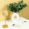 Bambus LED-Tischleuchte mit berührungsempfindlicher Farbeinstellung | Kabellose Nachtlampe mit eingebautem 1500 mAh Akku, USB-C | YG-VM41B