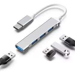USB-Hub | USB-C auf 4x USB-A Adapter, 4-in-1 Verteiler | Hub