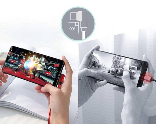 Micro-USB 2M | Winkel-USB-Ladekabel für Telefon | Quick Charge 3.0 2.4A | AM30