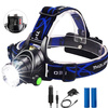 LED Stirnlampe XML-T6 CREE | Zoom-Funktion | 2x 18650 3.7V, 1500lm | T6