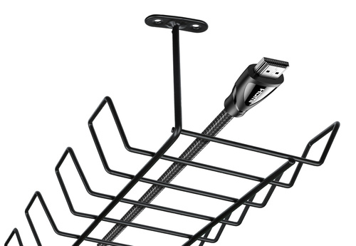 Kabelmanagement-Organizer für Schreibtischunterseite | schwarz | ZW-J725