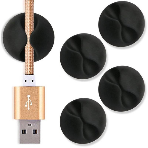 Runder Kabelorganizer | Set mit 5 Stück EH26-Schwarz