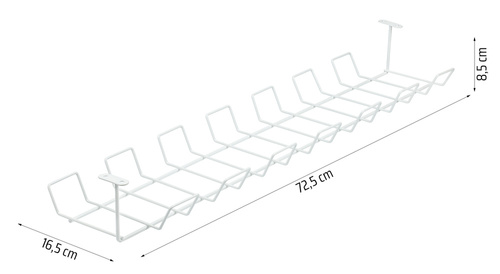 Kabel-Organizer für Schreibtisch-Unterseite | weiß | ZW-J725