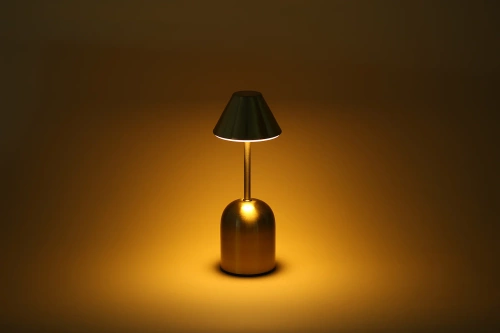 Kabellose Nachtlampe mit eingebautem 2000 mAh Akku | Moderne Tischleuchte mit einstellbarer Leistung und Lichtfarbe | YG-D020-Gold