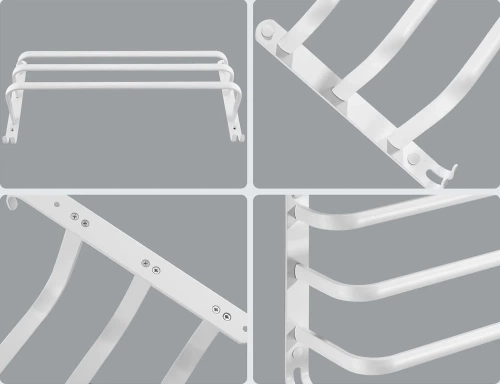 Handtuchhalter | Wandhalterung für das Badezimmer | Badezimmerstange | MJR-50CM-3-WEISS