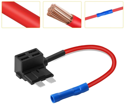 Bypass-Leitung zur Stromkreisaufteilung | zusätzlicher Sicherungshalter 25 A | 13 cm
