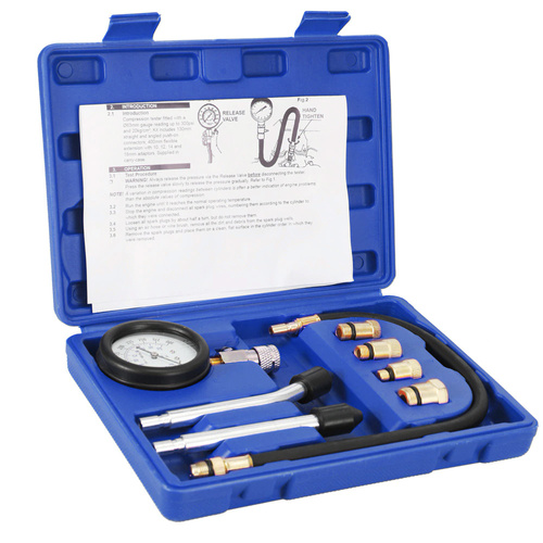 Kraftstoffdruckprüfer für Benzinmotoren | Kompressionsdruckmesser | 8 Elemente | 0-20 BAR | CPG-09