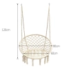 Hängesessel, Brasilianischer Stuhl, Korb, Schaukel, Hängematte | bis 120 kg | DY-A003-PINK