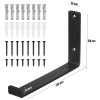 Set von 4 Regalträgern | Regalwinkel 25 cm | JZ-U235-BLACK