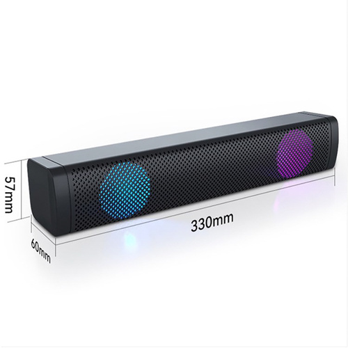 Computer-Soundbar 2.0 mit LED-RGB-Beleuchtung | 6W RMS | S10