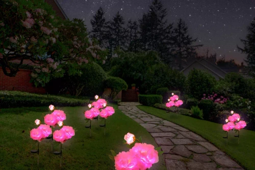 LED-Gartenleuchte Solar | 80 cm, 600 mAh | pink | FLD-10-PINK